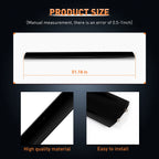 53" Adjustable Aluminum GT Wing Spoiler - Black GT-Style