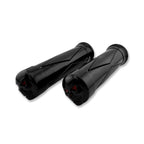 Black Skull Diamond Hand Grips for Harley Sportster Dyna Softail (1")