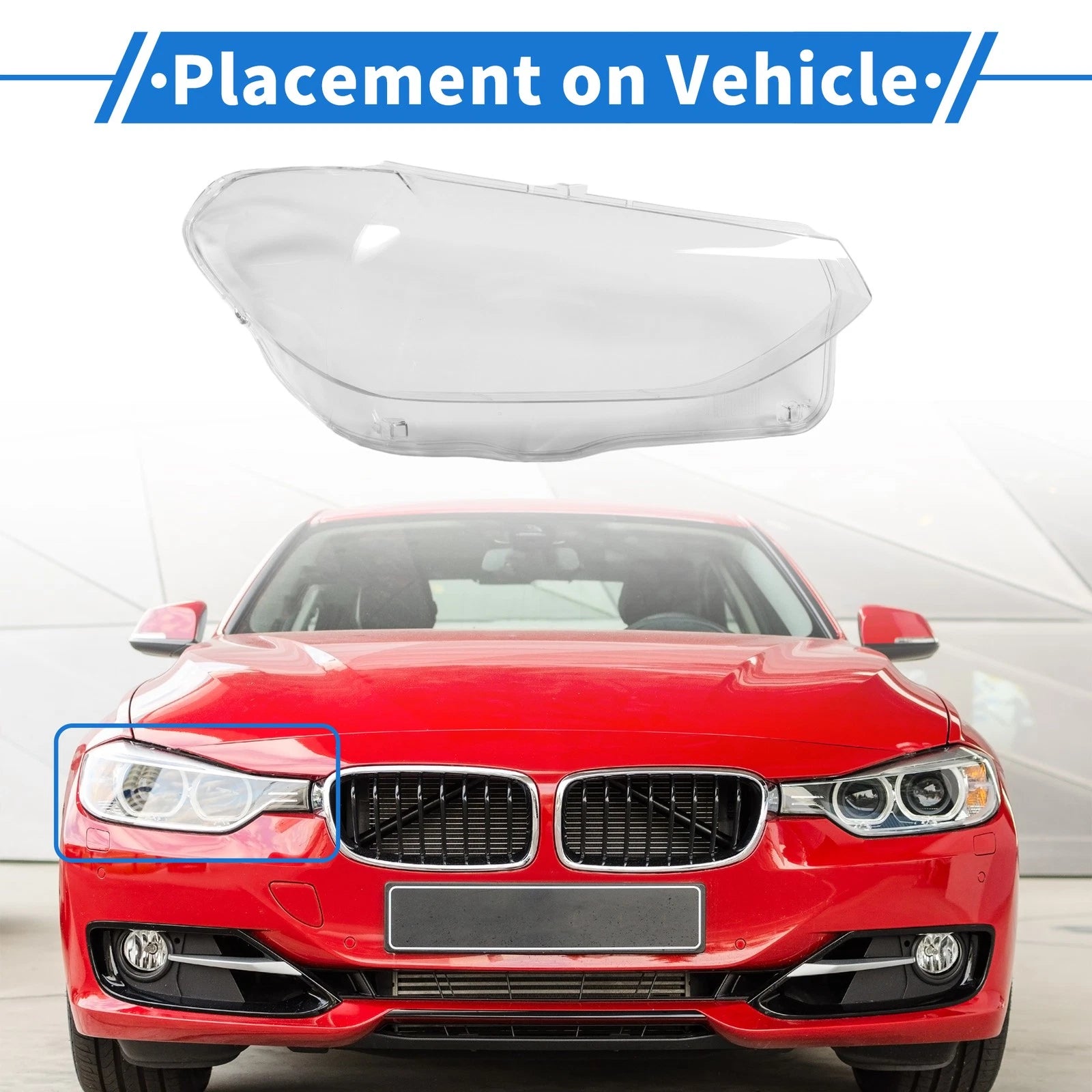 1 Pc Headlight Lens Cover for BMW X3 X4 (2018–2021) No. 63117466132