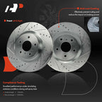 Front Drilled Brake Rotors & Ceramic Pads for Nissan 350Z (2003–2008)
