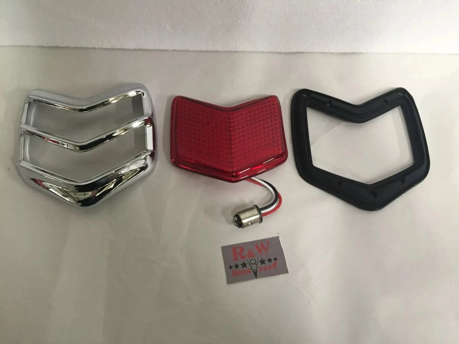 LED Tail Lights Original Style with Bezels for 1940 Ford Passenger Car (12V)