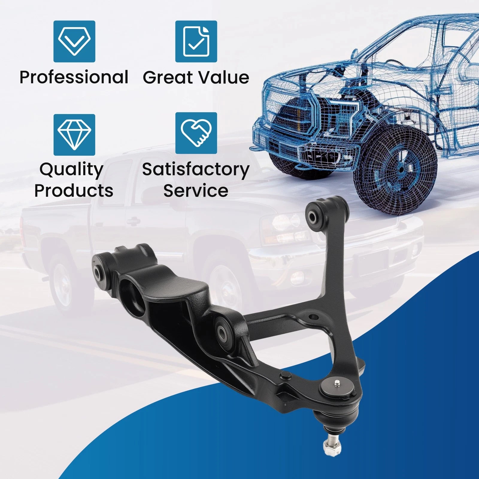 Passenger Front Lower Control Arm for GMC Sierra Yukon XL 1500 (1999–2006)