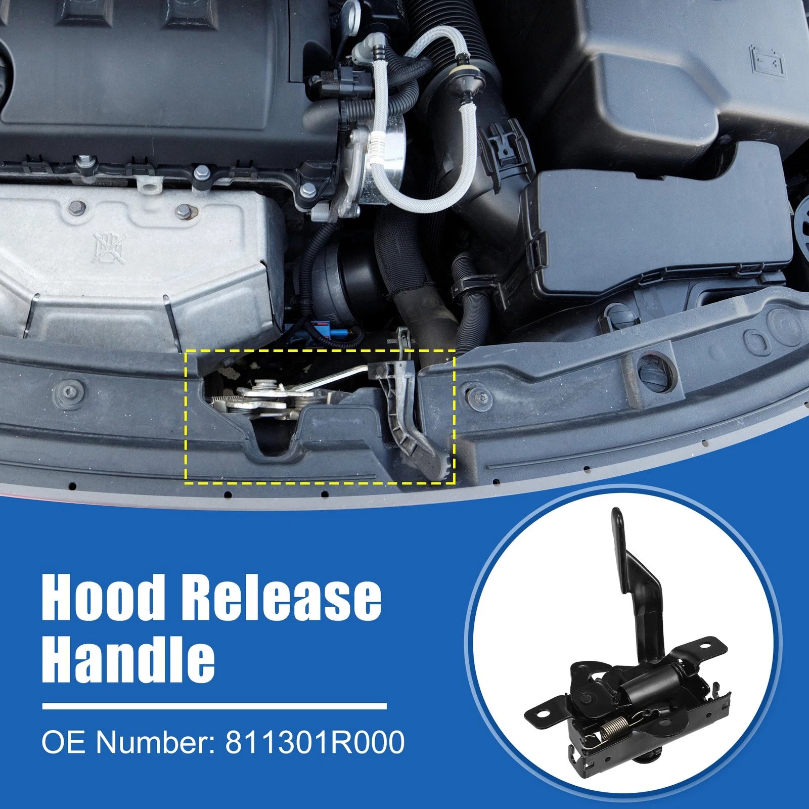 Hood Latch Assembly for Hyundai Accent (2012–2017) No. 811301R000