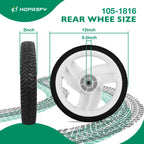 Set of 2 Rear Lawn Mower Wheels for Toro Recycler (20012–20019) 105-1816 205-268