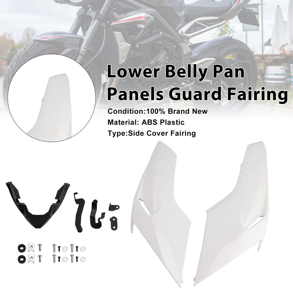 Lower Belly Pan Guard for Triumph Street Triple 765 R/RS (2020–2022) White