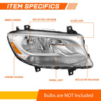 Passenger Side Headlight for Mercedes Benz Sprinter 1500-4500 (2019–2024)