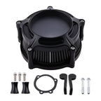 Air Cleaner Intake Filter for Harley Dyna Softail Touring 2000-17 Black Aluminum