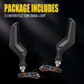 2X Waterproof 12V LED Turn Signal Light for Motorcycle (Amber/Blue)