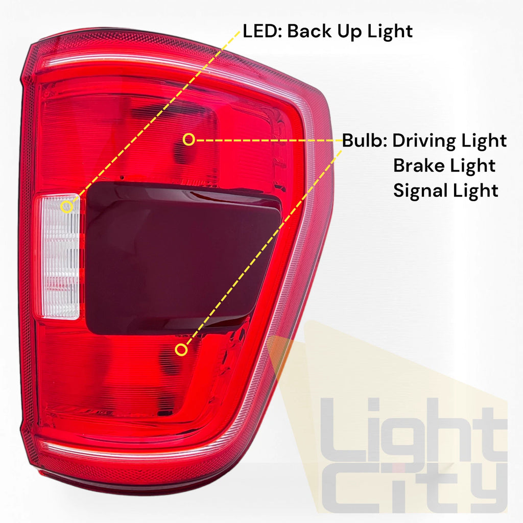 Tail Light Right Passenger Side Halogen for Ford F-150 (2021–2023)