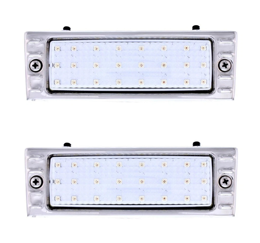 LED Turn Signal Park Light Assemblies Pair with Clear Lens for Chevy Truck (1947–1953)