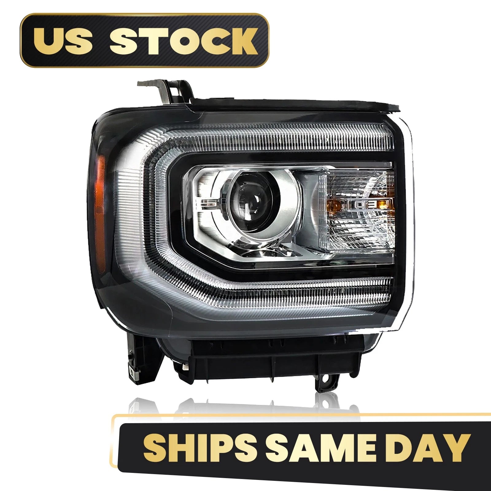 HID Xenon Headlight Assembly with Bulb for GMC Sierra 1500 (2016–2018)