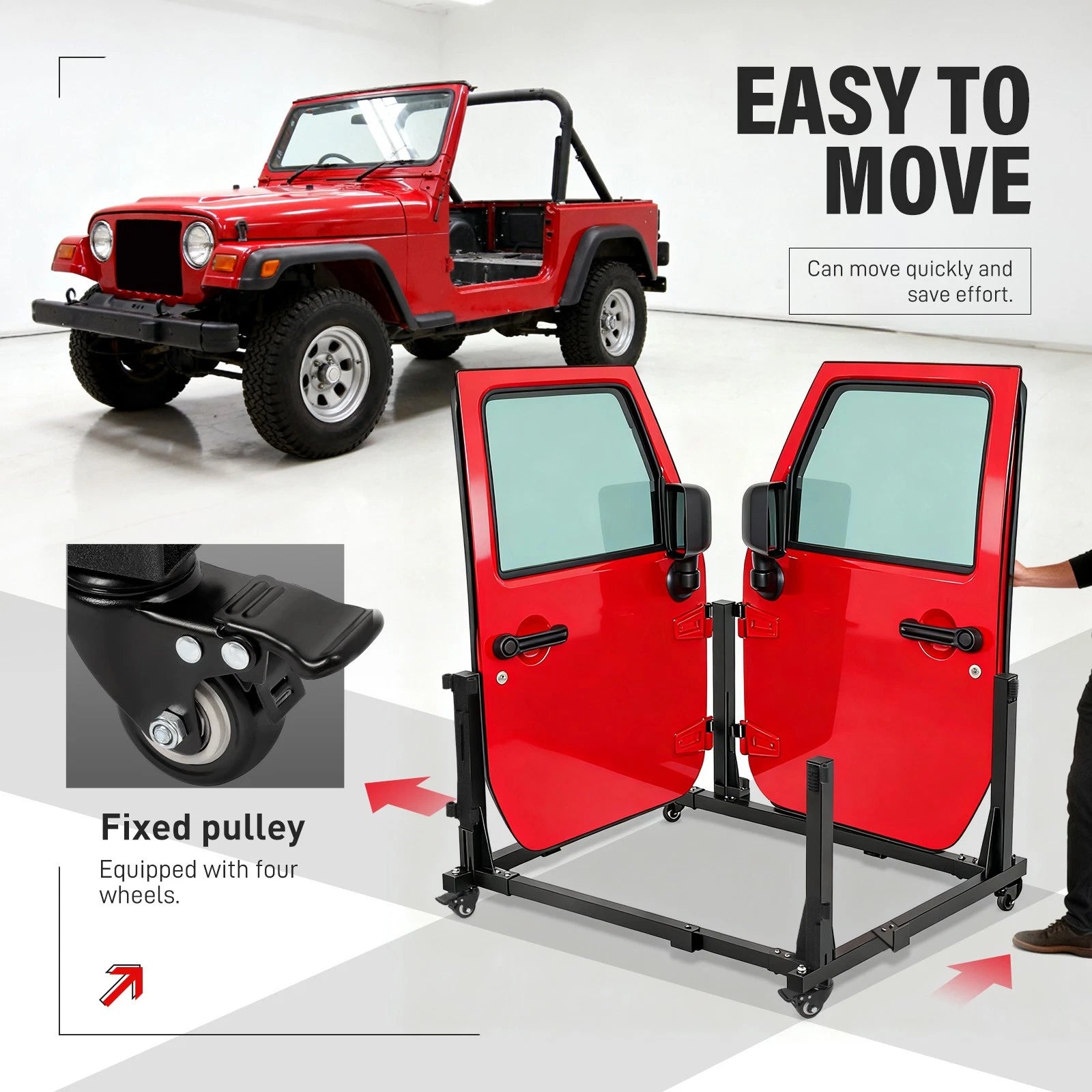 Door Hanger Storage Rack for Jeep Wrangler (1987–2026)