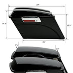 Hard Saddle Bags with Chrome Conversion Brackets for Harley Heritage Softail