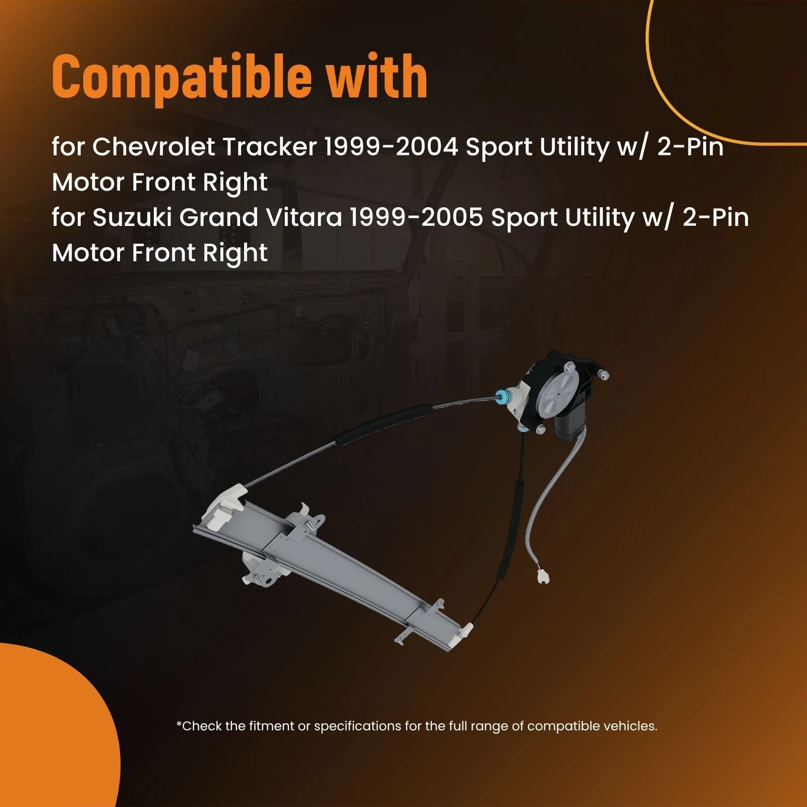 Front Right Power Window Regulator for Suzuki Vitara/Grand Vitara (1999-2005)