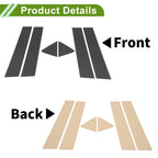 6 Pcs Pillar Window Trim for Dodge Charger (2006–2010) Carbon Fiber Black