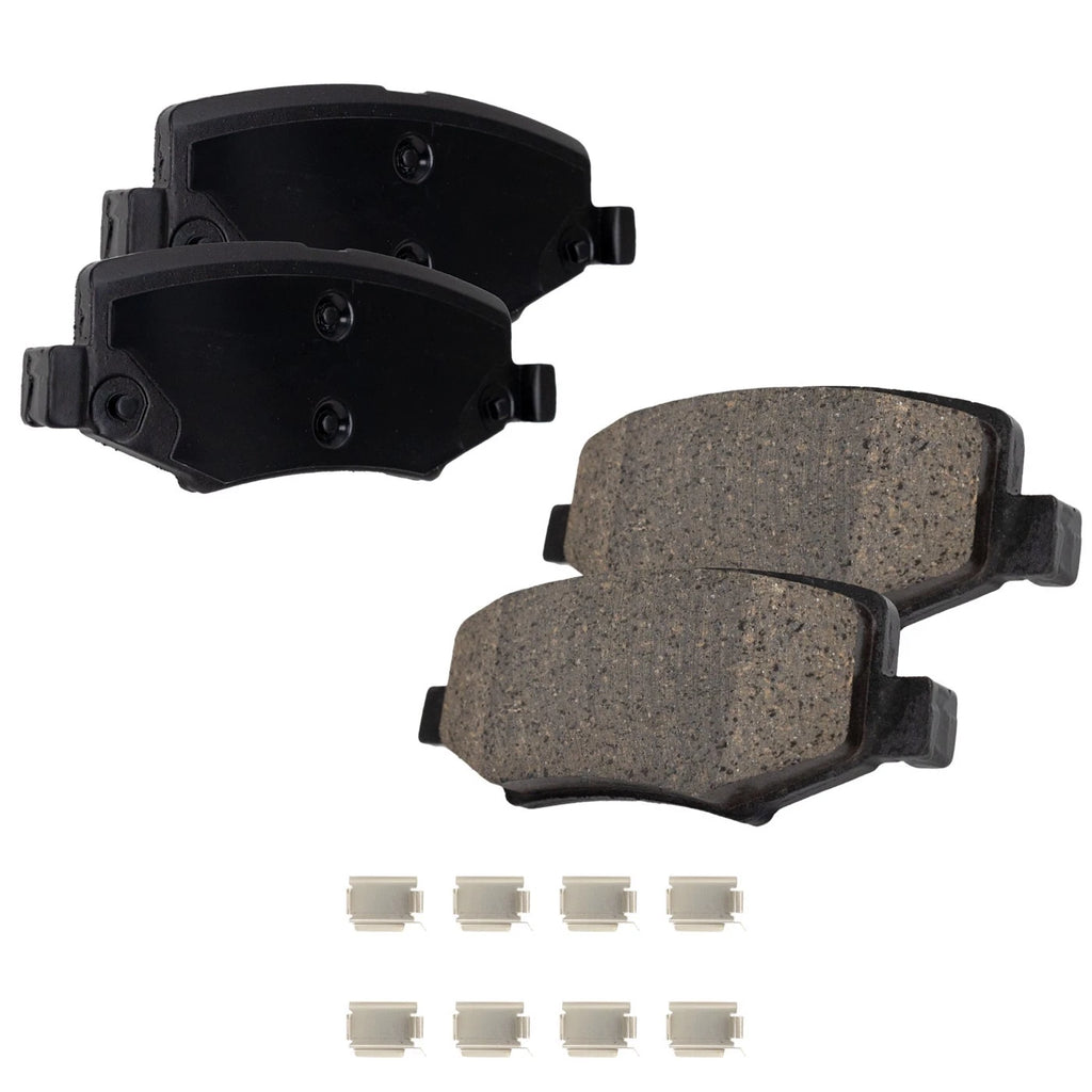 Set of 2 Rear Brake Disc and Pad Kit for Jeep Wrangler (2007–2017) Ceramic