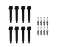 Set of 8 Ignition Coils & 8 U-Groove Spark Plugs for Toyota 4.6 5.7 V8 (2007–2021)