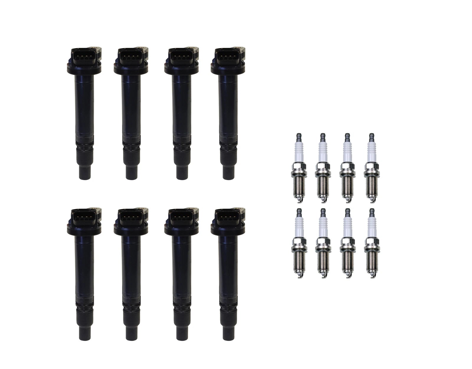 Set of 8 Ignition Coils & 8 U-Groove Spark Plugs for Toyota 4.6 5.7 V8 (2007–2021)