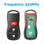2pc Remote Flip Key for Nissan X-Trail T30 (2002–2007) 433MHz Replacement