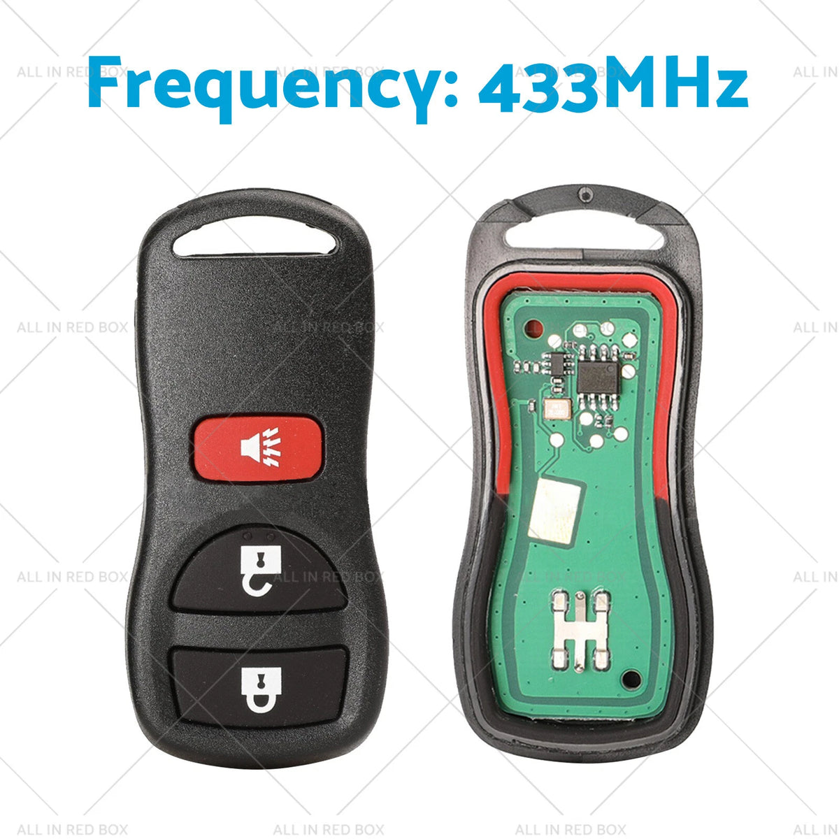 2pc Remote Flip Key for Nissan X-Trail T30 (2002–2007) 433MHz Replacement