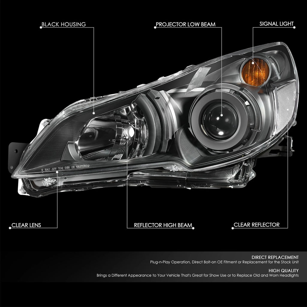 LED Clear Side Marker Projector Headlight for Subaru Outback/Legacy (2010–2014)