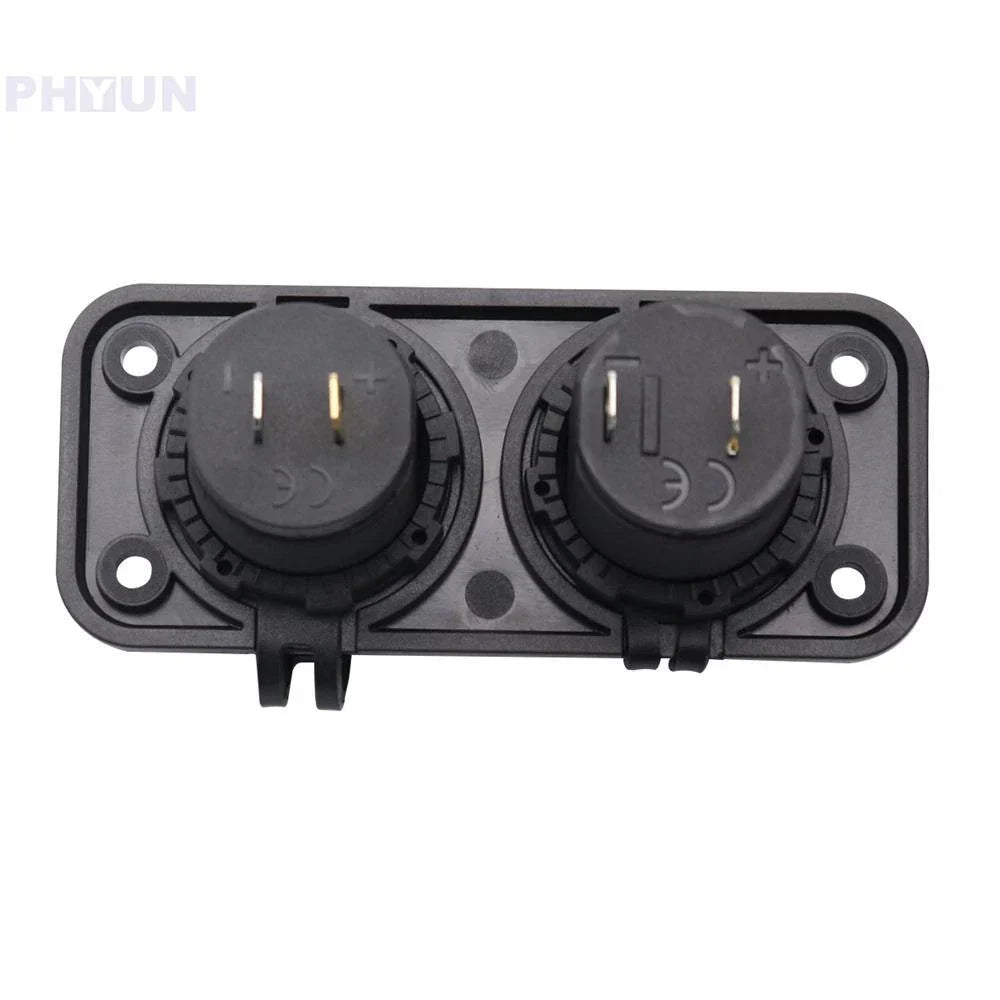 12V-24V USB Type-C Dual Charger Socket for Car Truck Cigarette Lighter Plug