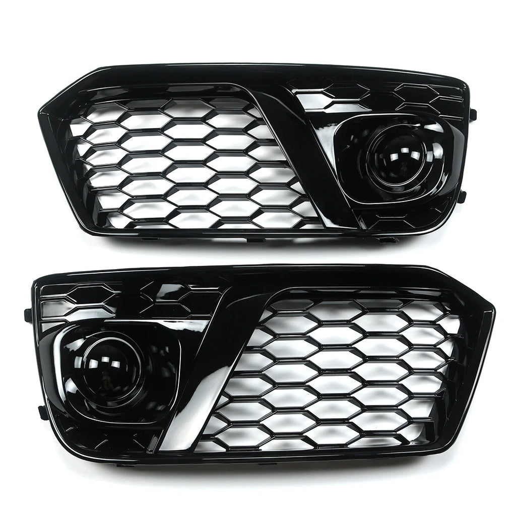 Front Honeycomb Fog Lamp Grilles Cover for Audi Q5 SQ5 (2018–2019)