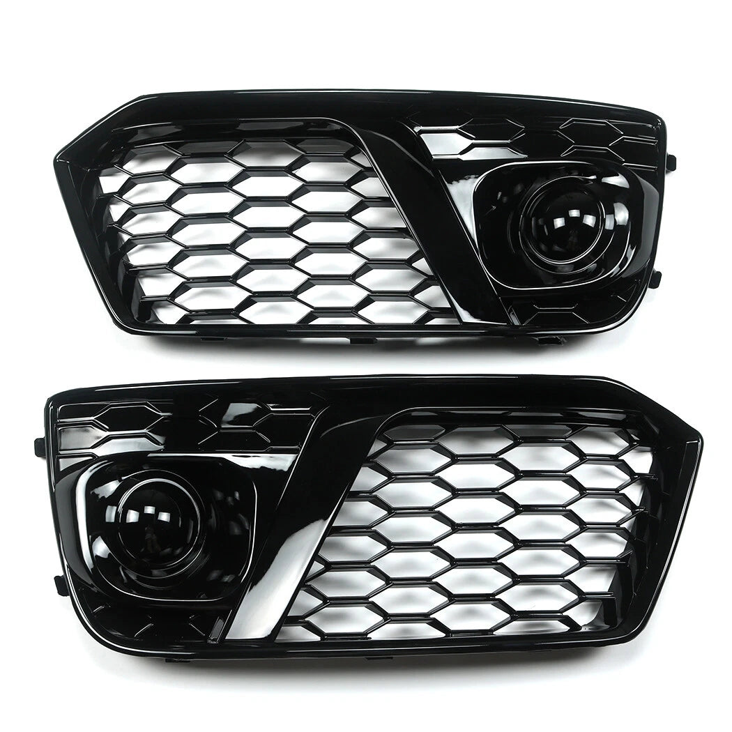 Front Honeycomb Fog Lamp Grilles Cover for Audi Q5 SQ5 (2018–2019)