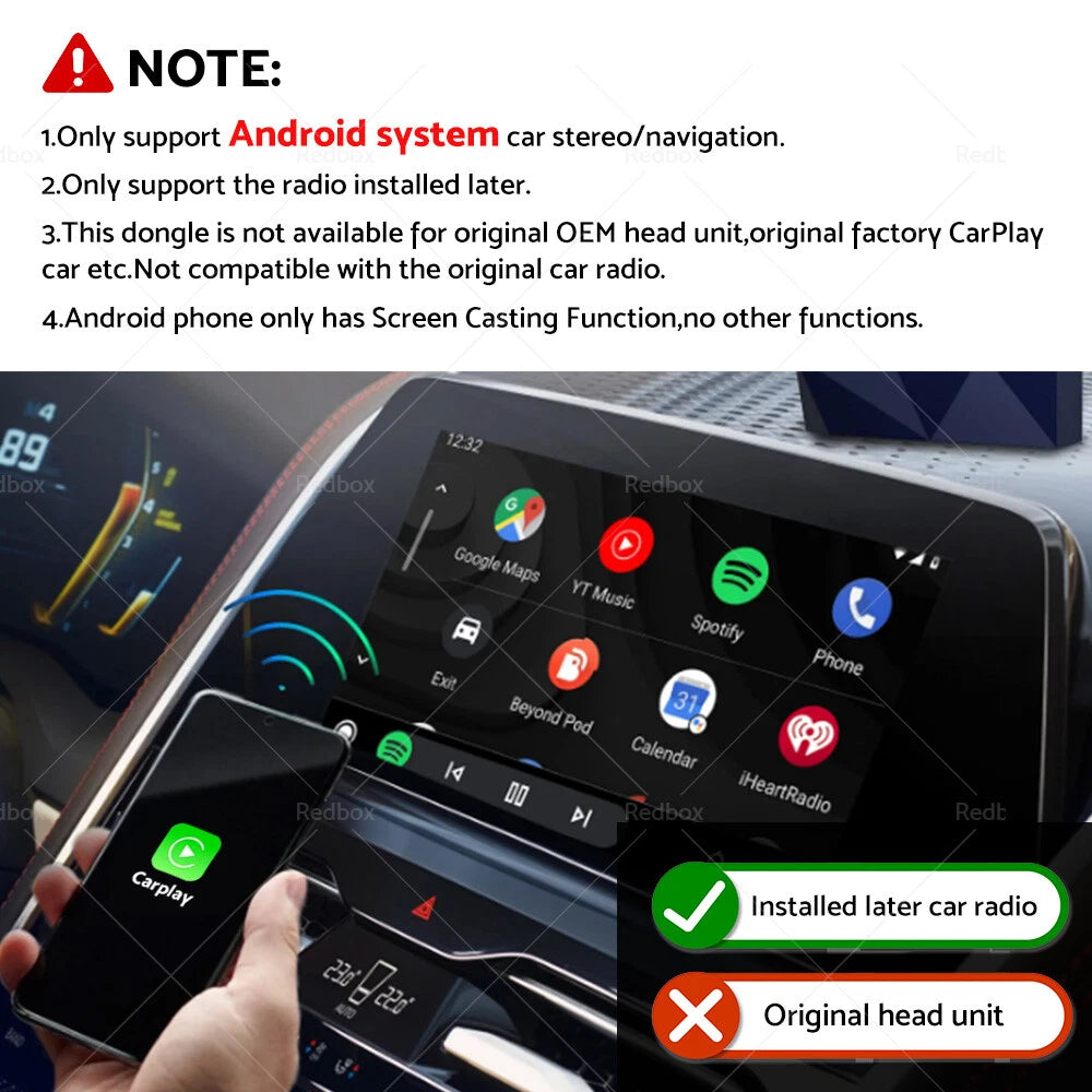 Wireless CarPlay Adapter for Android Auto Navigation Player