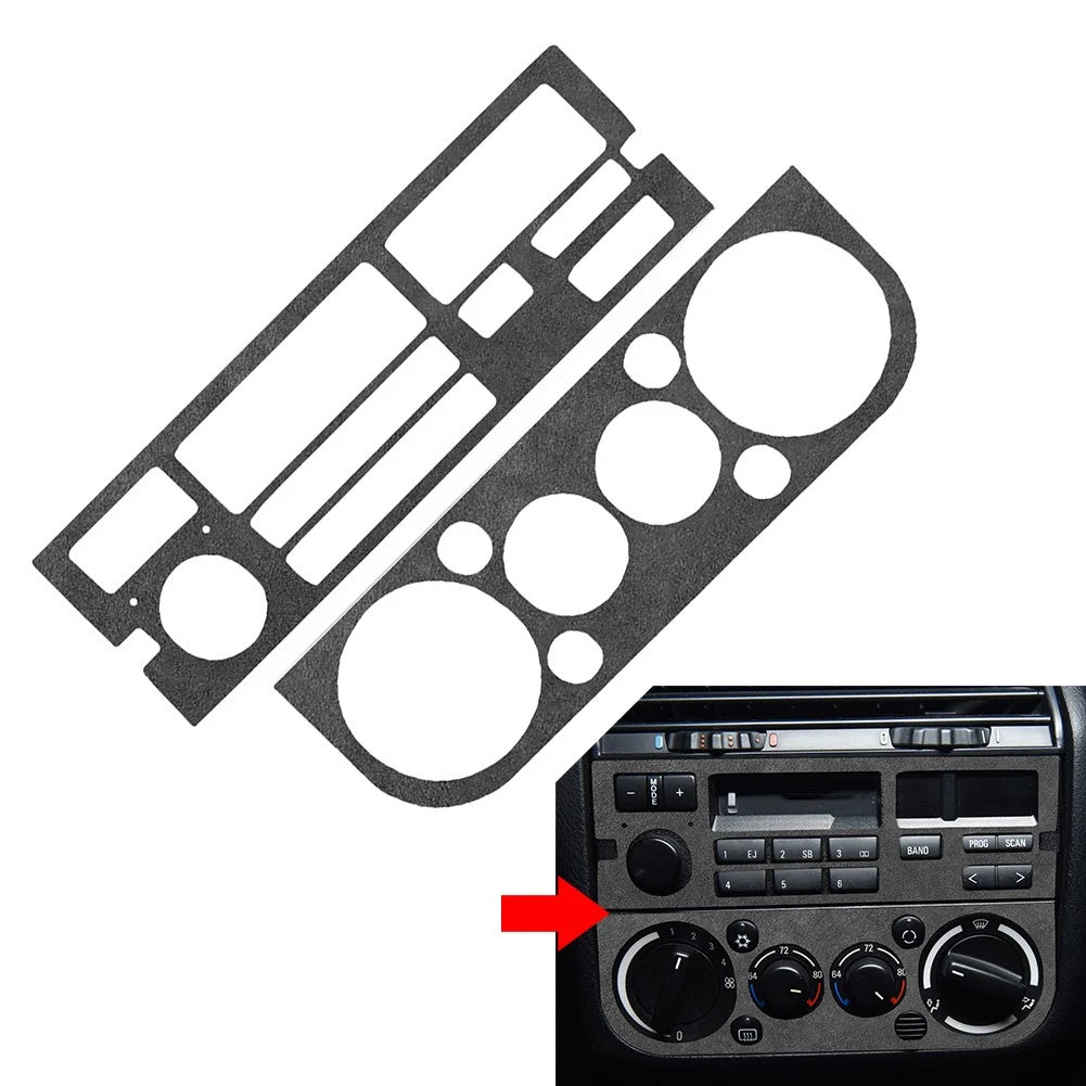 Radio AC Climate Control Panel Cover Trim for BMW 3 Series E36 (1994–1996) Suede Black