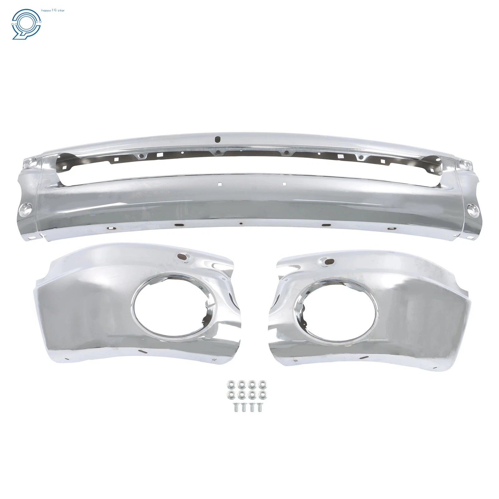 Split Front Bumper CH1002383 for Ram 1500 2002–2008, Ram 2500 3500 2003–2009 Chrome