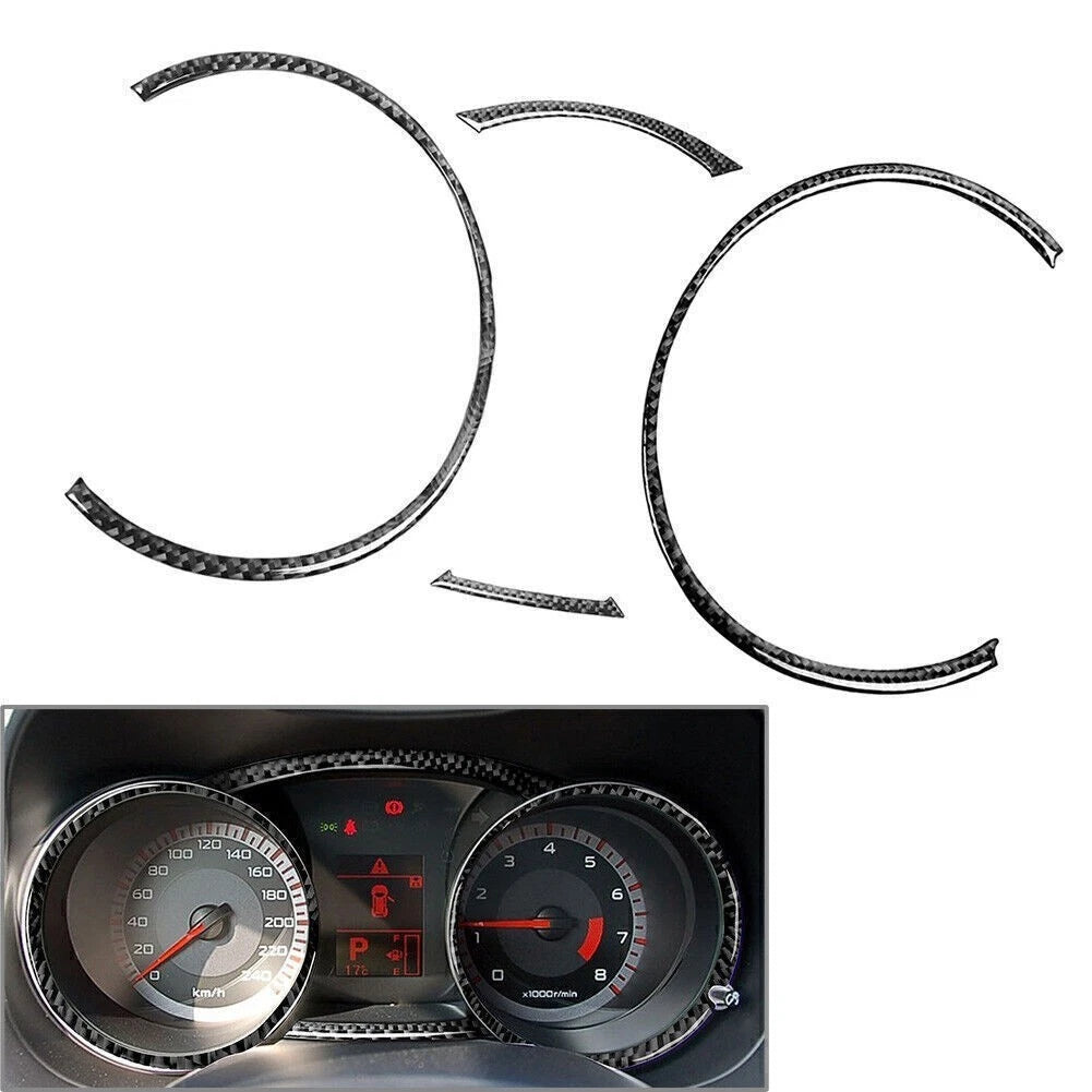 Carbon Fiber Instrument Panel Decal Cover Trim for Mitsubishi Lancer (2008–2015)