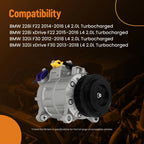 A/C Compressor w/ Clutch for BMW 228i 328i 428i 528i xDrive 535i GT (2012–2019)