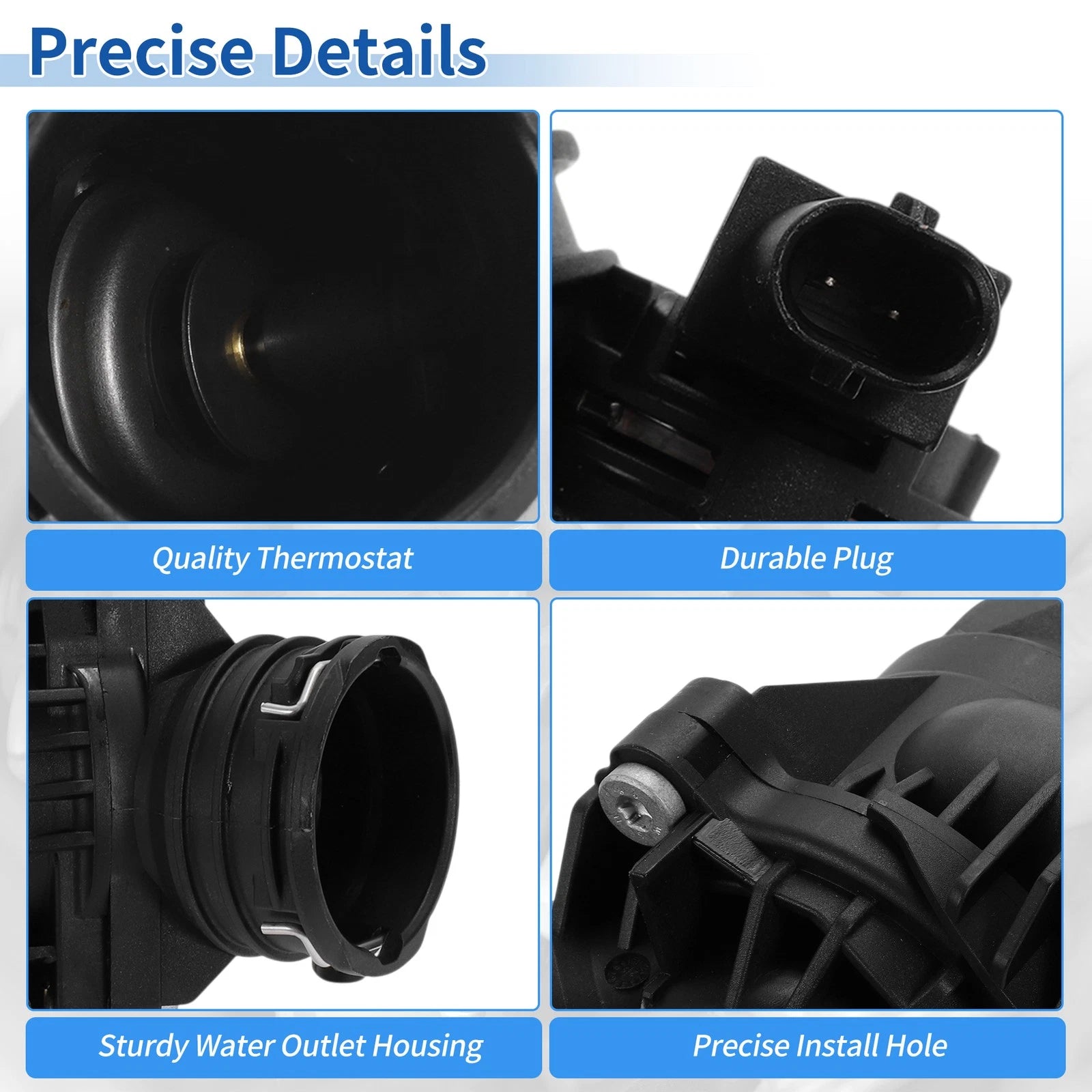 Engine Coolant Thermostat Housing Assembly No. 2762000015 for Mercedes-Benz C300 (2015–2019)