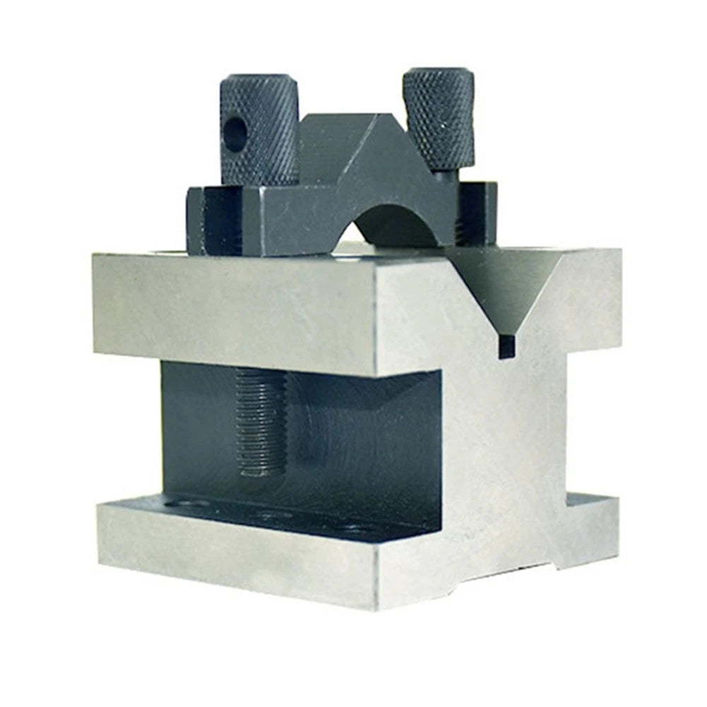 Set of 2 V-shaped Clamp Blocks 35x35x30mm for Grounding