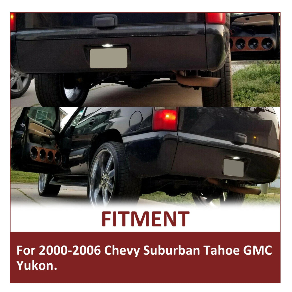 Rear Roll Pan Bumper with Light & Screws for Chevy Tahoe Suburban (2000–2006)