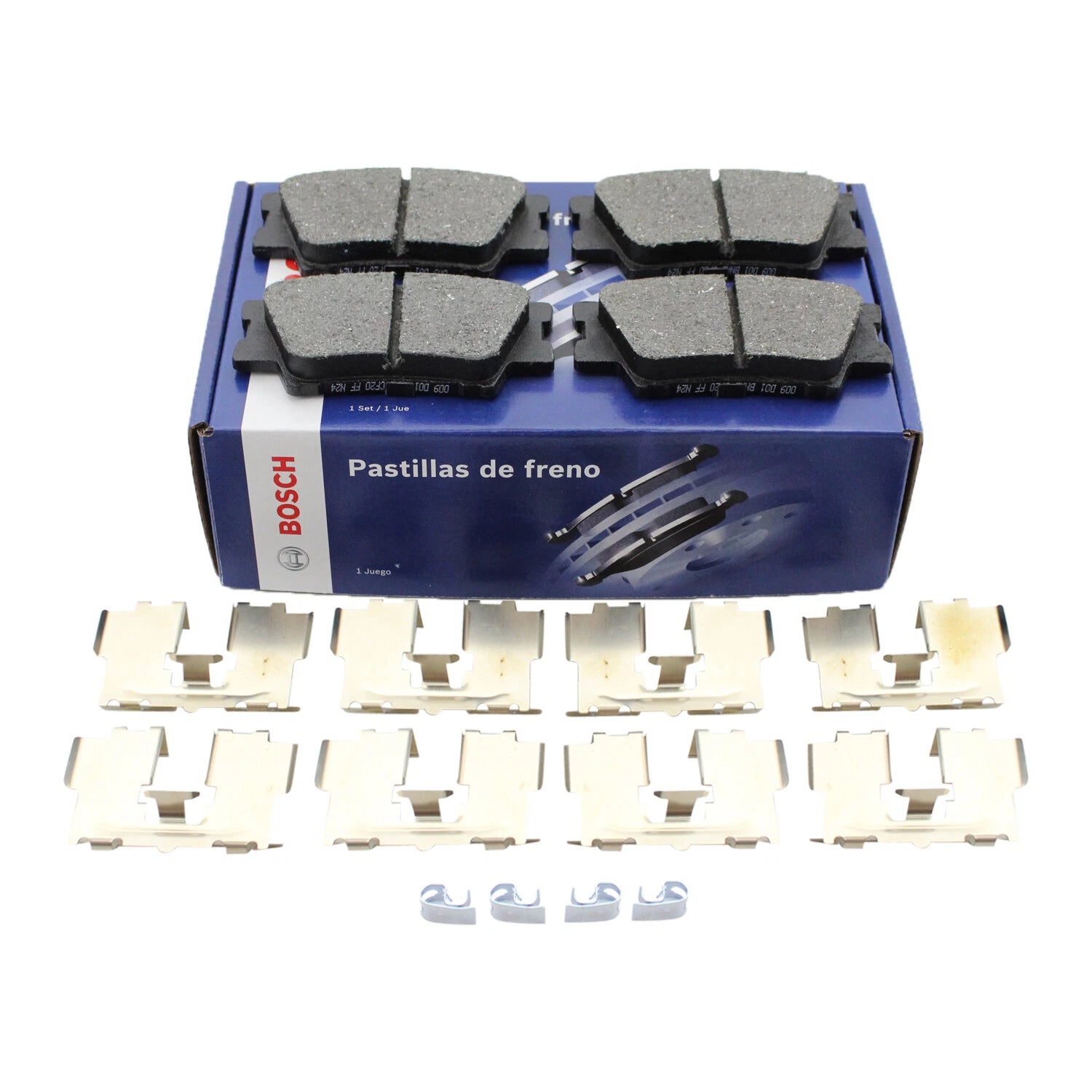 Set of 4 Rear Blue Disc Brake Pads for Toyota RAV4 Matrix Camry Lexus ES350 (2001–2019) - Bosch BE1212H