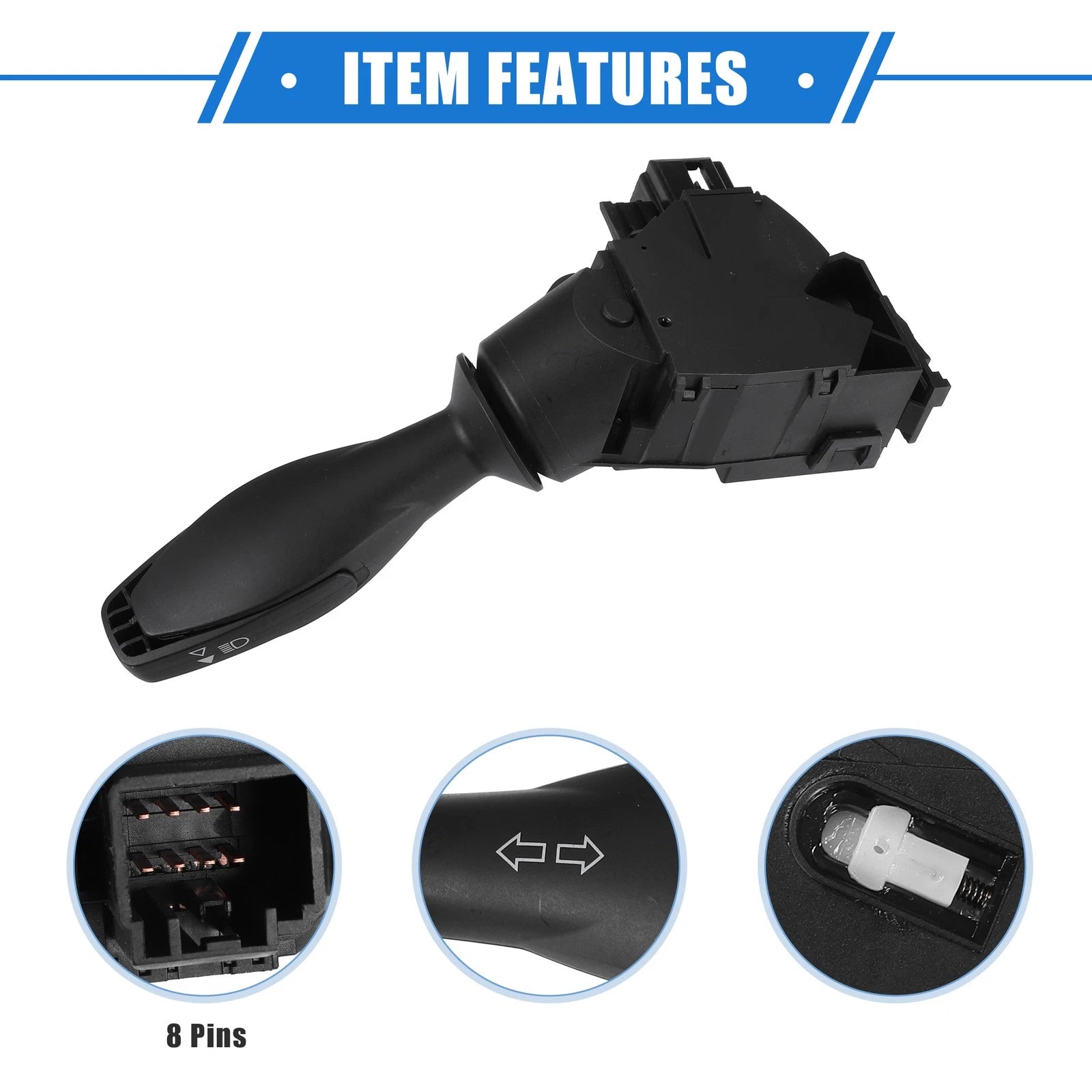 Steering Column Switch Stalk 8 Pin 8A6T13335AB for Ford Fiesta VI (2008–Present)
