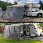 Sun Shade Screen for RV Awning (11''-20'') Black Mesh