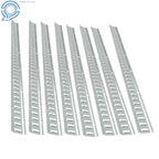 Set of 8 Galvanized Steel E Track Tie Down Rails for Trucks