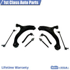 Set of 8 Front Control Arms Tie Rods for Hyundai Santa Fe Sorento (2007–2013)
