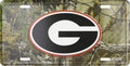 Camo License Plate for Georgia Bulldogs Car Truck (Universal Fit)