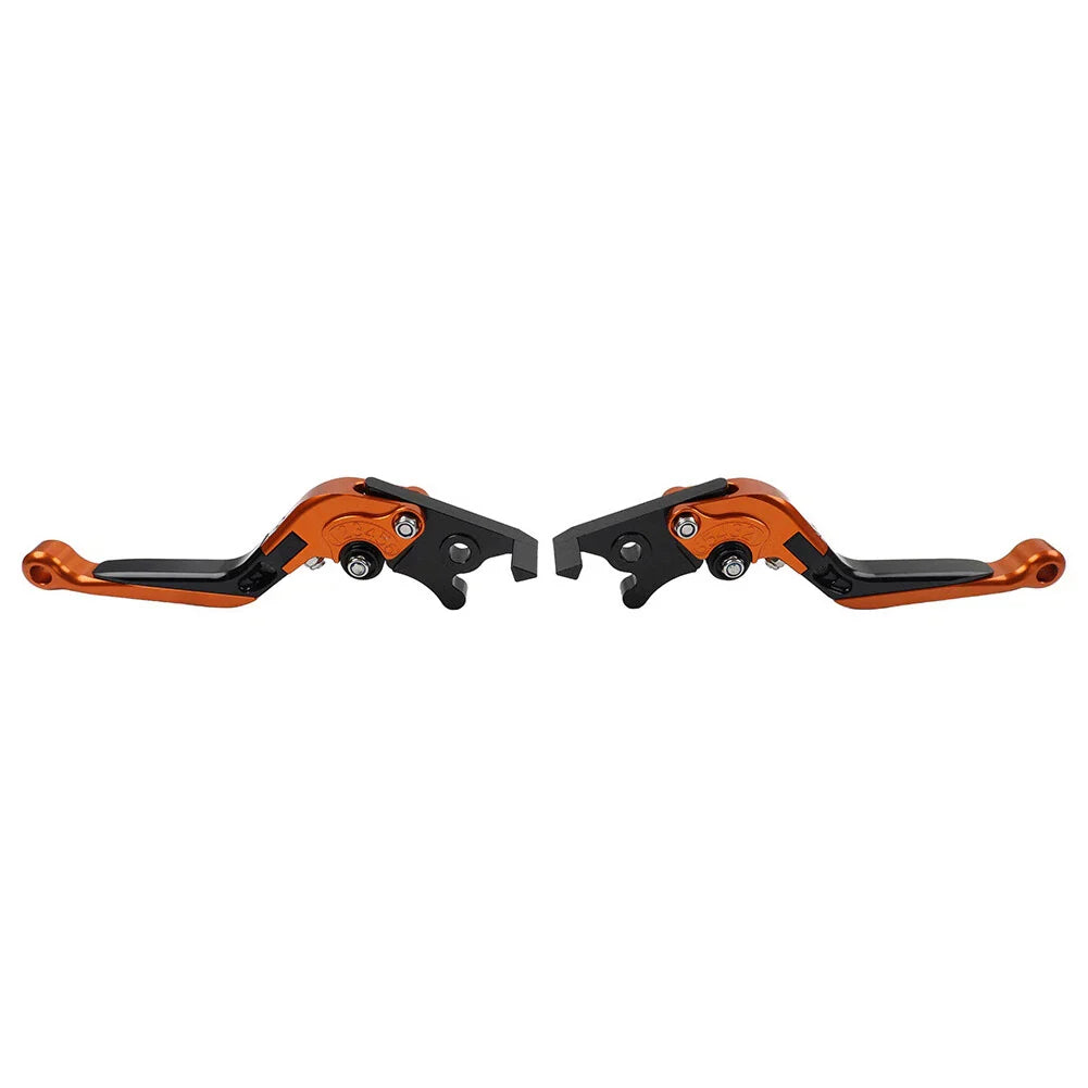 Extendable Brake Clutch Levers  Orange for Kawasaki Ninja 650R ER6F ER6N