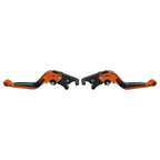 Extendable Brake Clutch Levers  Orange for Kawasaki Ninja 650R ER6F ER6N