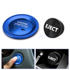 Blue Engine Start + Black Cigarette Lighter Eject Button Cover for Chevrolet GMC (2003–2024)