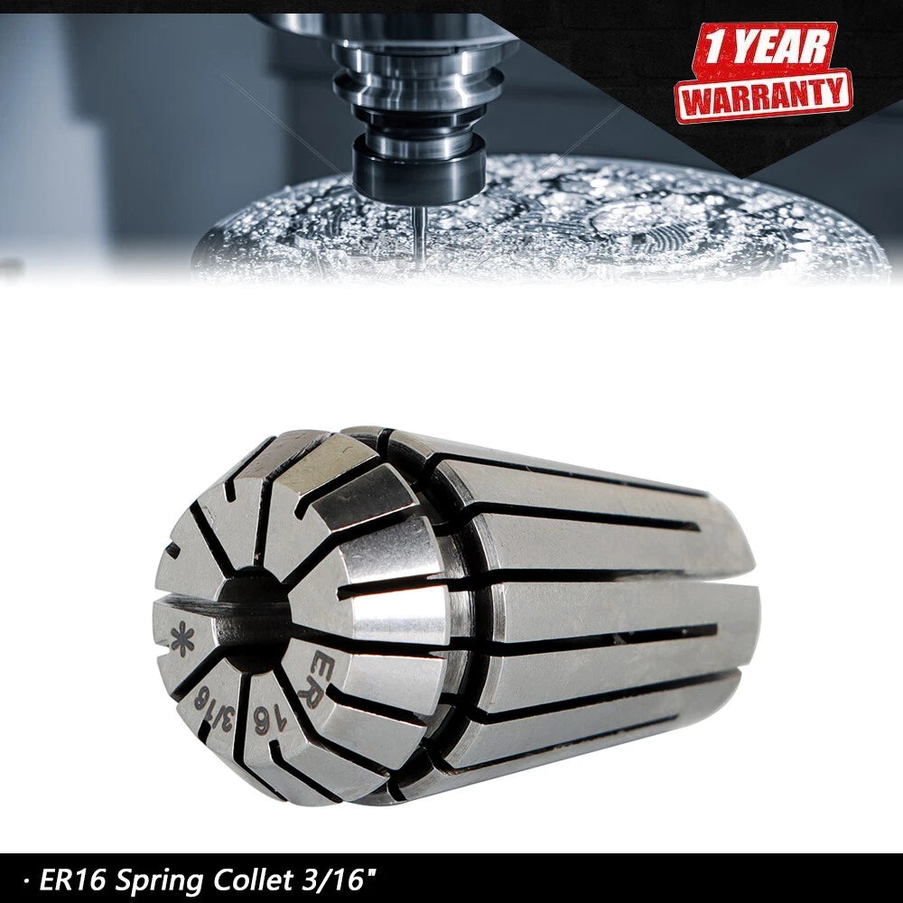 3/16" ER16 Spring Collet for CNC Milling (Precision)