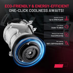A/C Compressor w/ Clutches for Chrysler 300 2006–2010, Dodge Charger, Magnum
