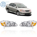 Set of 2 Halogen Headlights for Toyota Corolla (2003–2008)