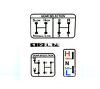 Gear & PTO Selection Decal for David Brown 1200 1210 1212