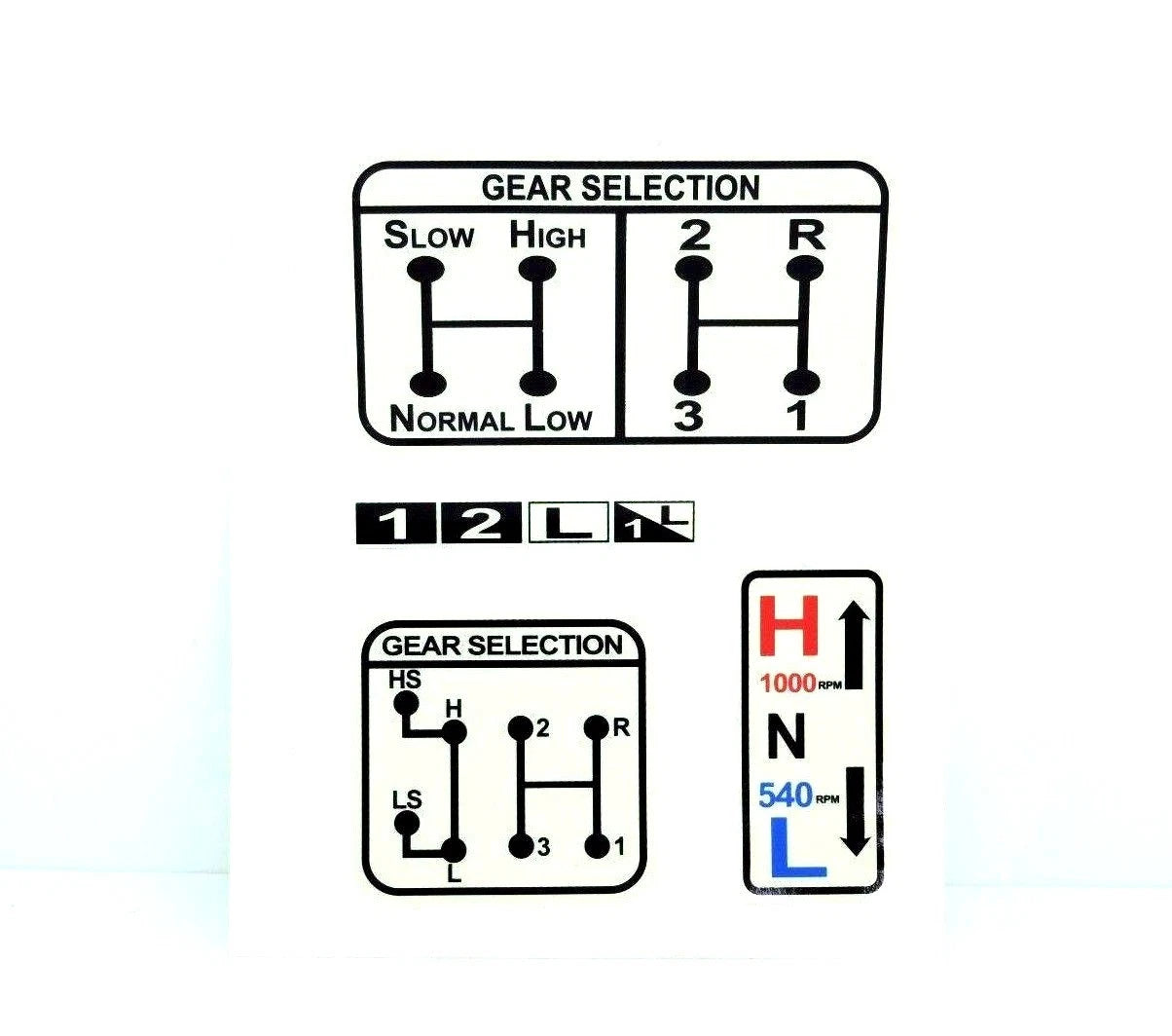Gear & PTO Selection Decal for David Brown 1200 1210 1212